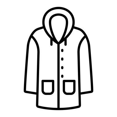 Yağmurluk vektör simgesi. Yazdırma, mobil ve web uygulamaları için kullanılabilir.