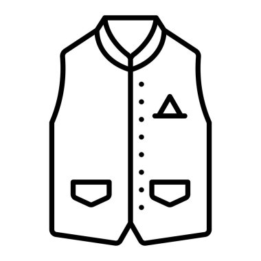 Yelek vektör simgesi. Yazdırma, mobil ve web uygulamaları için kullanılabilir.