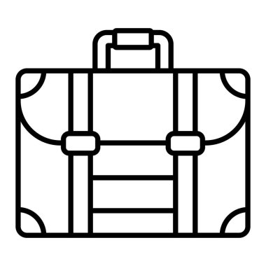 Evrak çantası vektör simgesi. Yazdırma, mobil ve web uygulamaları için kullanılabilir.