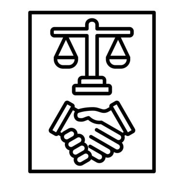 Hukuk vektör simgesi. Yazdırma, mobil ve web uygulamaları için kullanılabilir.