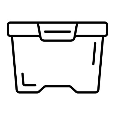 Yiyecek kabı vektör simgesi. Yazdırma, mobil ve web uygulamaları için kullanılabilir.