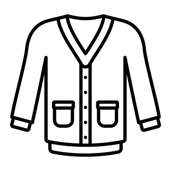 Cardigan Vector Icon Can Used Printing Mobile Web Applications — Stock Vector