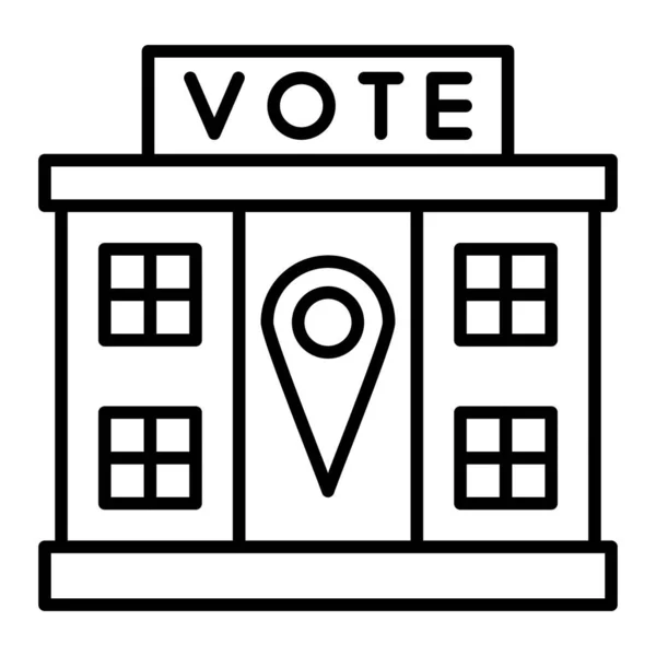 Значок Вектора Polling Place Использоваться Печати Мобильных Веб Приложений — стоковый вектор