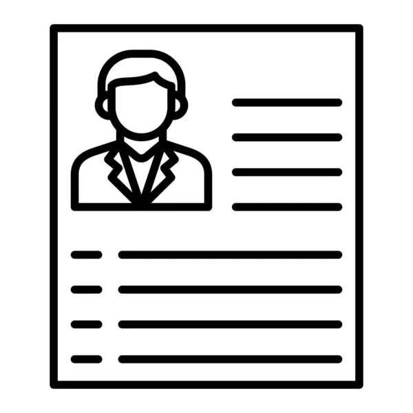 Resume Vector Icon Can Used Printing Mobile Web Applications — Stock Vector