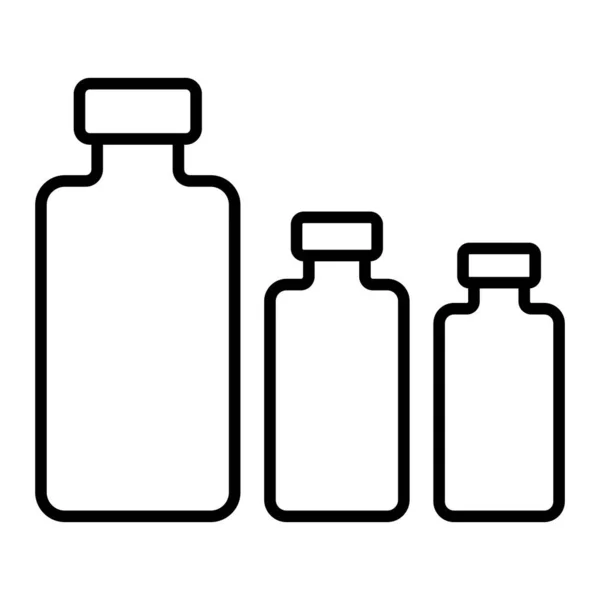 Vials Vector Icon Can Used Printing Mobile Web Applications — Stock Vector