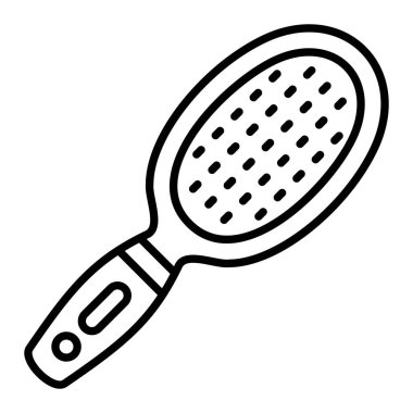 Saç fırçası vektör simgesi. Yazdırma, mobil ve web uygulamaları için kullanılabilir.