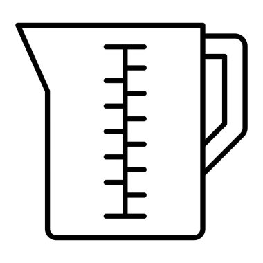 Sürahi vektör simgesi ölçülüyor. Yazdırma, mobil ve web uygulamaları için kullanılabilir.