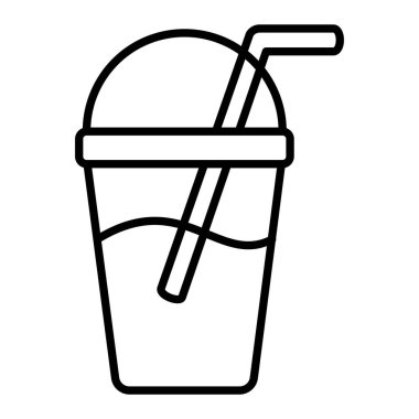 Plastik Kupa vektör simgesi. Yazdırma, mobil ve web uygulamaları için kullanılabilir.