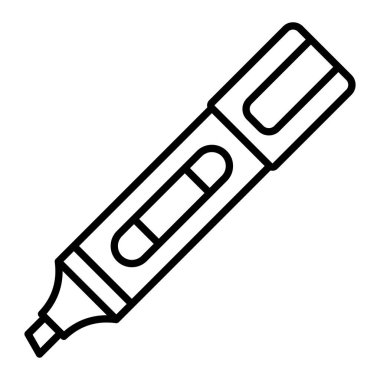 Vurgulama vektör simgesi. Yazdırma, mobil ve web uygulamaları için kullanılabilir.