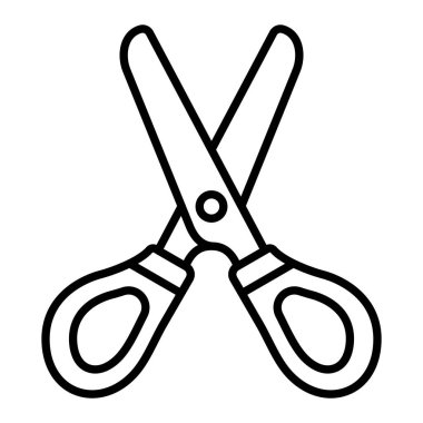 Makas vektör simgesi. Yazdırma, mobil ve web uygulamaları için kullanılabilir.