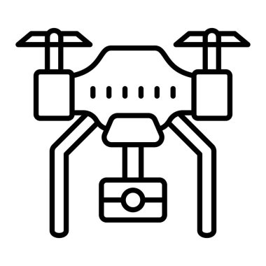 Drone vektör simgesi. Yazdırma, mobil ve web uygulamaları için kullanılabilir.