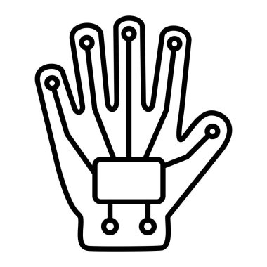 Kablolu Eldiven vektör simgesi. Yazdırma, mobil ve web uygulamaları için kullanılabilir.