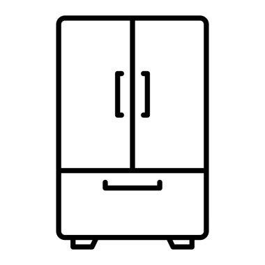 Buzdolabı vektör ikonu. Yazdırma, mobil ve web uygulamaları için kullanılabilir.