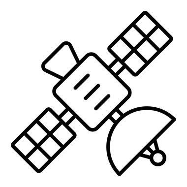 Uydu vektör simgesi. Yazdırma, mobil ve web uygulamaları için kullanılabilir.