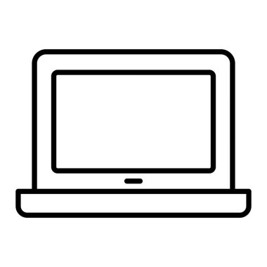 Laptop vektör simgesi. Yazdırma, mobil ve web uygulamaları için kullanılabilir.