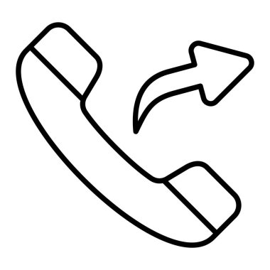 Giden Arama vektör simgesi. Yazdırma, mobil ve web uygulamaları için kullanılabilir.