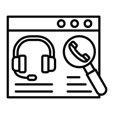 Arama vektör simgesi. Yazdırma, mobil ve web uygulamaları için kullanılabilir.