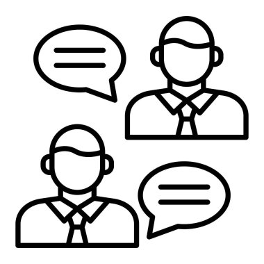 Konuşma vektör simgesi. Yazdırma, mobil ve web uygulamaları için kullanılabilir.