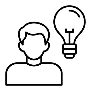 Fikir vektör simgesi. Yazdırma, mobil ve web uygulamaları için kullanılabilir.