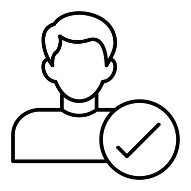 Kabul edilen vektör simgesi. Yazdırma, mobil ve web uygulamaları için kullanılabilir.