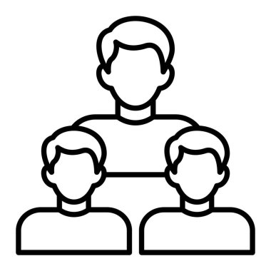 Grup vektör simgesi. Yazdırma, mobil ve web uygulamaları için kullanılabilir.