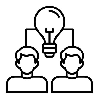 Fikir Paylaşımı vektör simgesi. Yazdırma, mobil ve web uygulamaları için kullanılabilir.