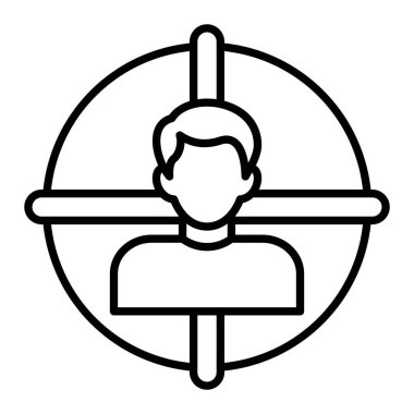 Hedef vektör simgesi. Yazdırma, mobil ve web uygulamaları için kullanılabilir.