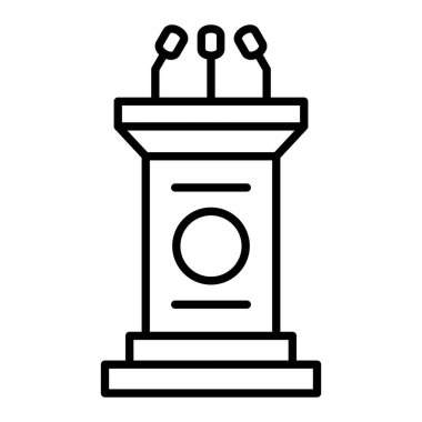 Lectern vektör simgesi. Yazdırma, mobil ve web uygulamaları için kullanılabilir.