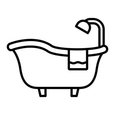 Küvet vektör simgesi. Yazdırma, mobil ve web uygulamaları için kullanılabilir.