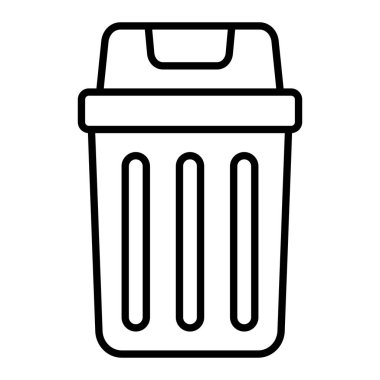 Çöp kutusu vektör simgesi. Yazdırma, mobil ve web uygulamaları için kullanılabilir.