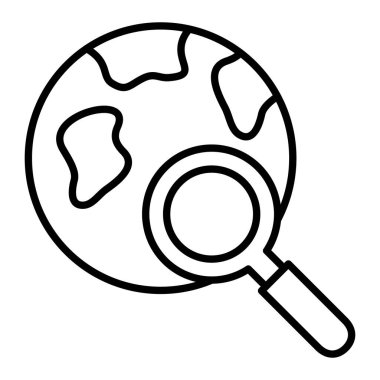 Araştırma vektör simgesi. Yazdırma, mobil ve web uygulamaları için kullanılabilir.