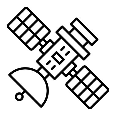 Uydu vektör simgesi. Yazdırma, mobil ve web uygulamaları için kullanılabilir.