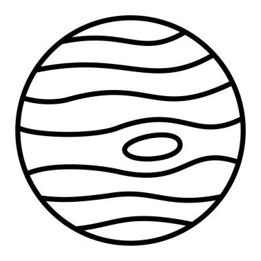 Jüpiter ikonu. Yazdırma, mobil ve web uygulamaları için kullanılabilir.