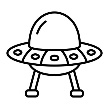 Ufo vektör simgesi. Yazdırma, mobil ve web uygulamaları için kullanılabilir.