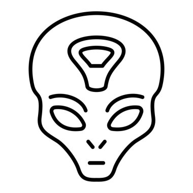 Uzaylı vektör simgesi. Yazdırma, mobil ve web uygulamaları için kullanılabilir.