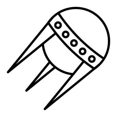 Sputnik vektör simgesi. Yazdırma, mobil ve web uygulamaları için kullanılabilir.