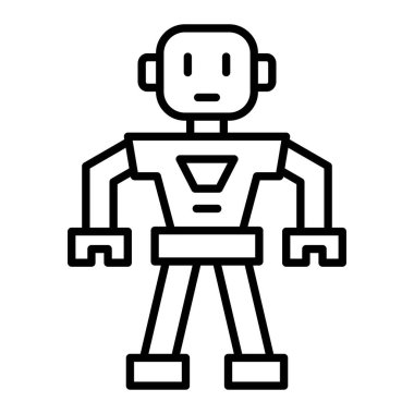 Robot vektör simgesi. Yazdırma, mobil ve web uygulamaları için kullanılabilir.