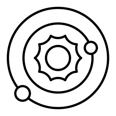 Yörünge vektör simgesi. Yazdırma, mobil ve web uygulamaları için kullanılabilir.