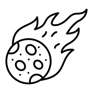 Kuyruklu yıldız vektör simgesi. Yazdırma, mobil ve web uygulamaları için kullanılabilir.