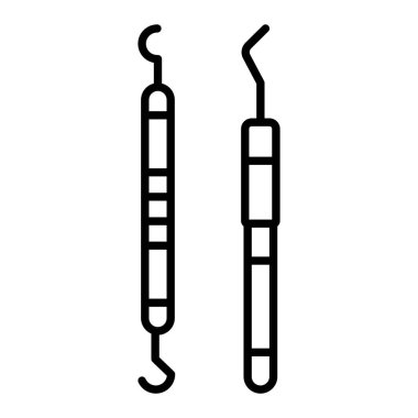Diş Sondası vektör simgesi. Yazdırma, mobil ve web uygulamaları için kullanılabilir.