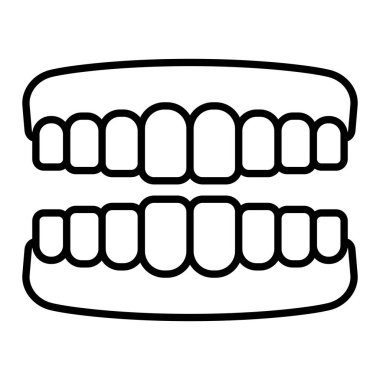 Diş vektör simgesi. Yazdırma, mobil ve web uygulamaları için kullanılabilir.