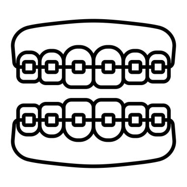 Parantez vektör simgesi. Yazdırma, mobil ve web uygulamaları için kullanılabilir.