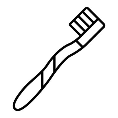 Diş fırçası vektör simgesi. Yazdırma, mobil ve web uygulamaları için kullanılabilir.