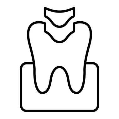 Diş Doldurma vektör simgesi. Yazdırma, mobil ve web uygulamaları için kullanılabilir.