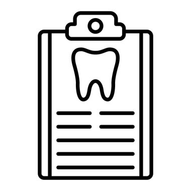 Diş kayıtları vektör simgesi. Yazdırma, mobil ve web uygulamaları için kullanılabilir.