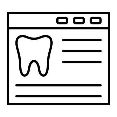 Tarayıcı vektör simgesi. Yazdırma, mobil ve web uygulamaları için kullanılabilir.