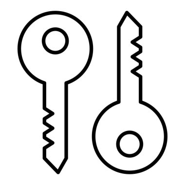 Anahtar vektör simgesi. Yazdırma, mobil ve web uygulamaları için kullanılabilir.