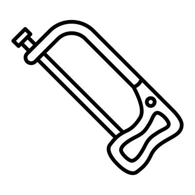 El testeresi vektör simgesi. Yazdırma, mobil ve web uygulamaları için kullanılabilir.