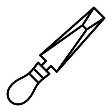 Keski vektör simgesi. Yazdırma, mobil ve web uygulamaları için kullanılabilir.