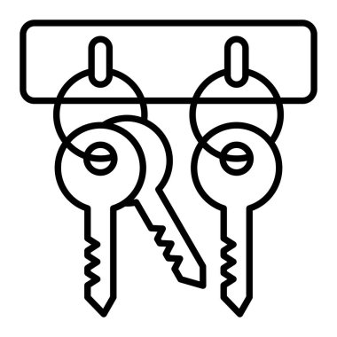 Anahtar Askı vektör simgesi. Yazdırma, mobil ve web uygulamaları için kullanılabilir.